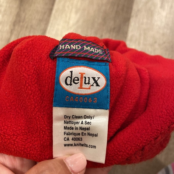 Handmade kids Elmo wool hat - Picture 3 of 7